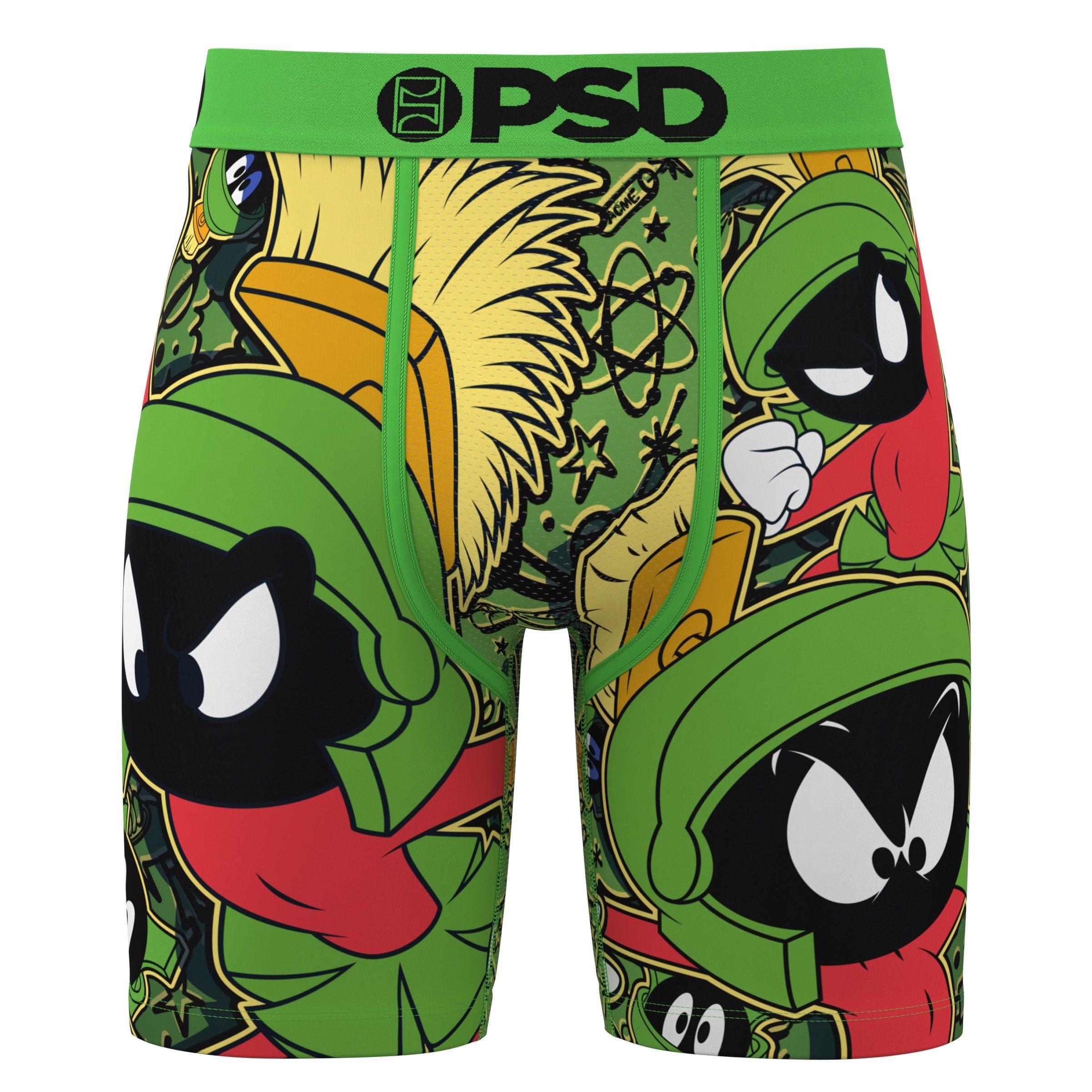 PSD Men's Marvin the Martian Faces Underwear - Green - GREEN